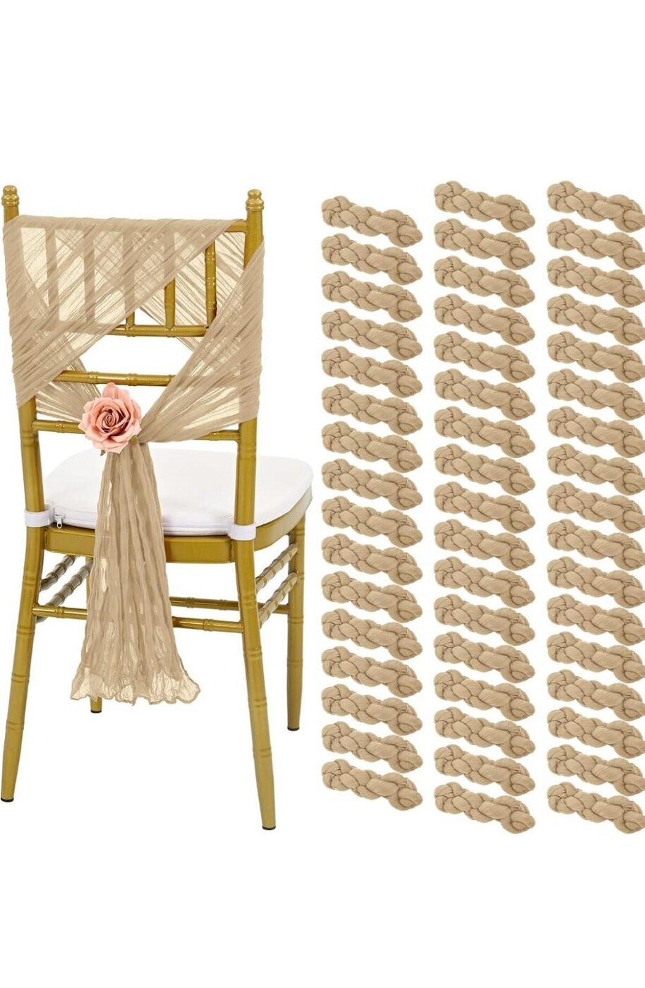 Chair Bands (Spandex, includes flower)